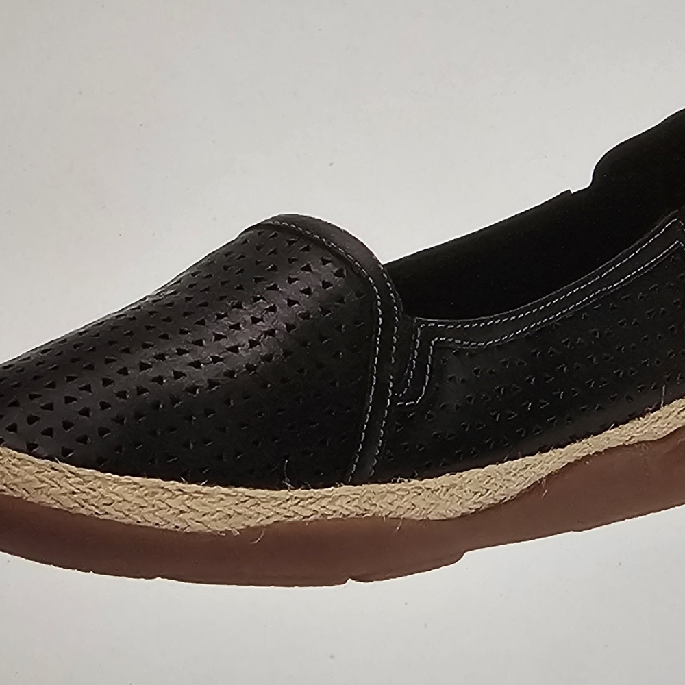 Clarks Black Espadrilles Comfortable Stylish Footwear - Picture 2 of 10